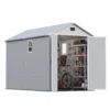 6x10_plastic_shed_with_window_gray_main2 Patiowell 6x10 ft Plastic Shed with Vent, Window & Sloped Roof, Gray