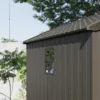 Kick-it 8x8 Plastic Storage Shed with Floor, Brown